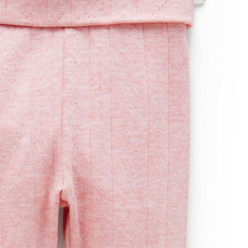 purebaby organic pointelle footed leggings newborn baby bottoms pants