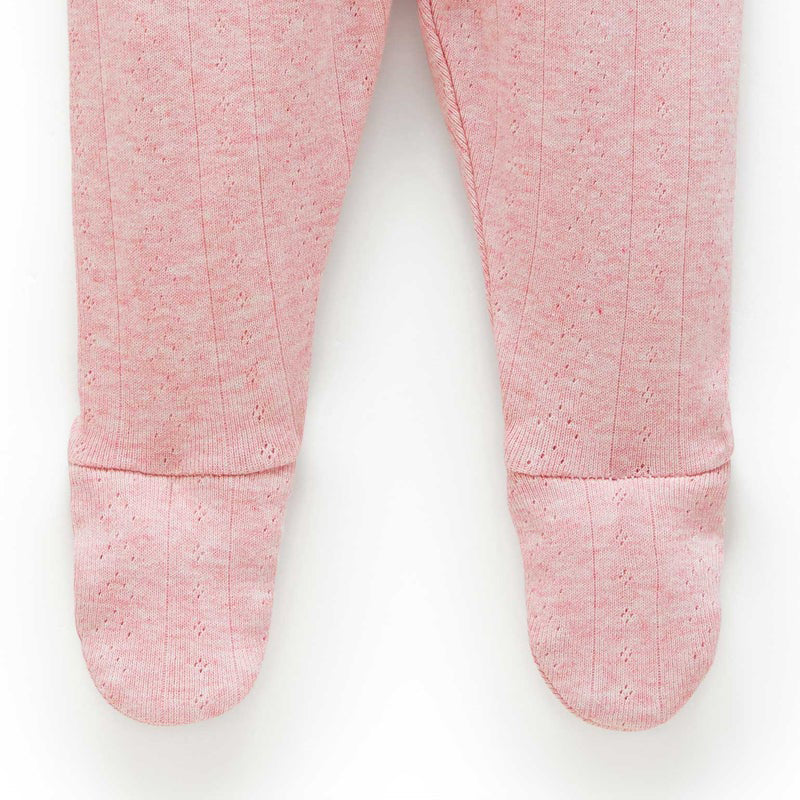 Pointelle Footed Legging Peony Melange