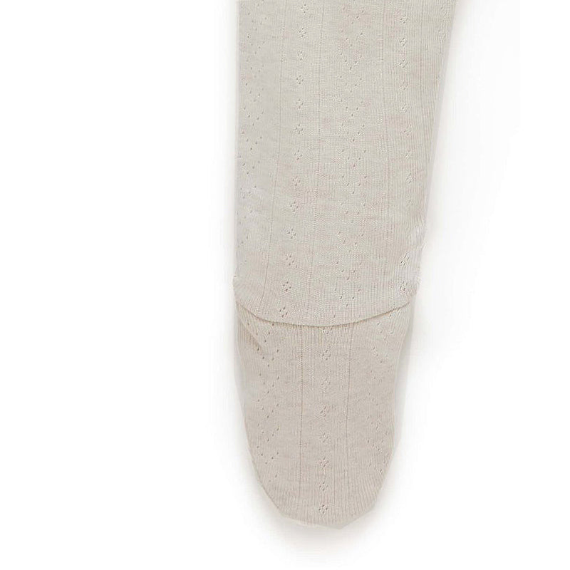 Pointelle Footed Legging Wheat Melange