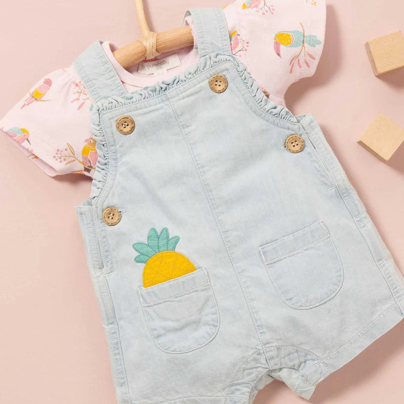 Pineapple Pocket Overall Set