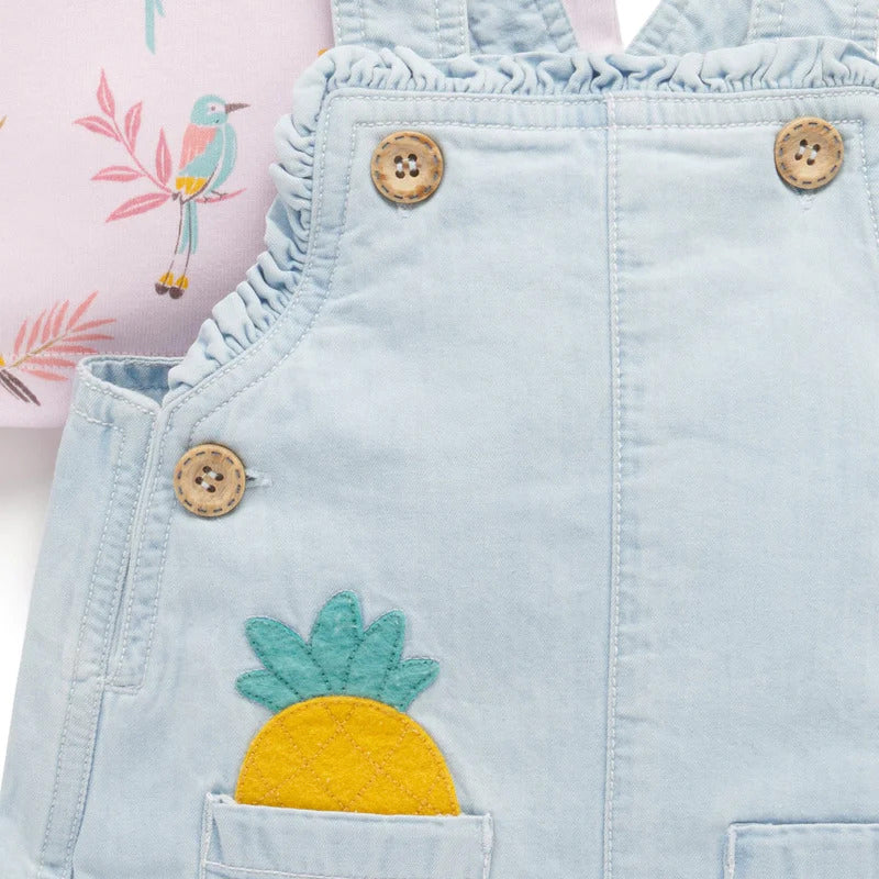 Pineapple Pocket Overall Set