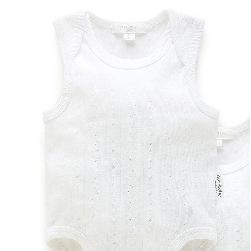 purebaby pointelle bodysuit organic cotton baby clothes