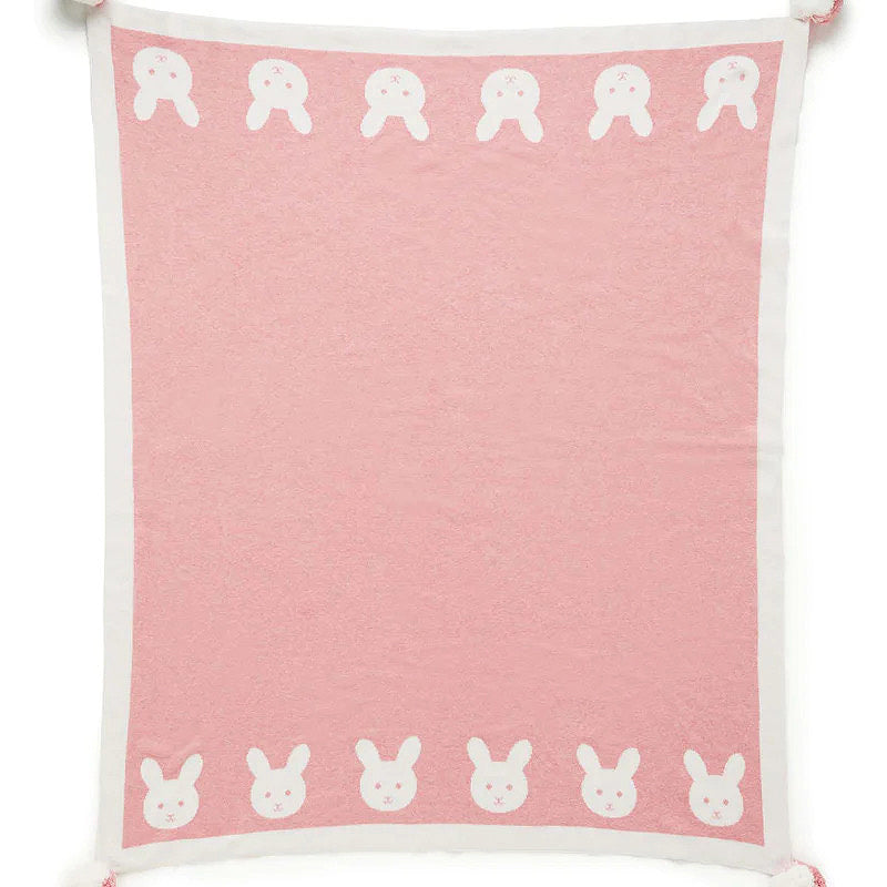 Bunny Pom Pom Blanket