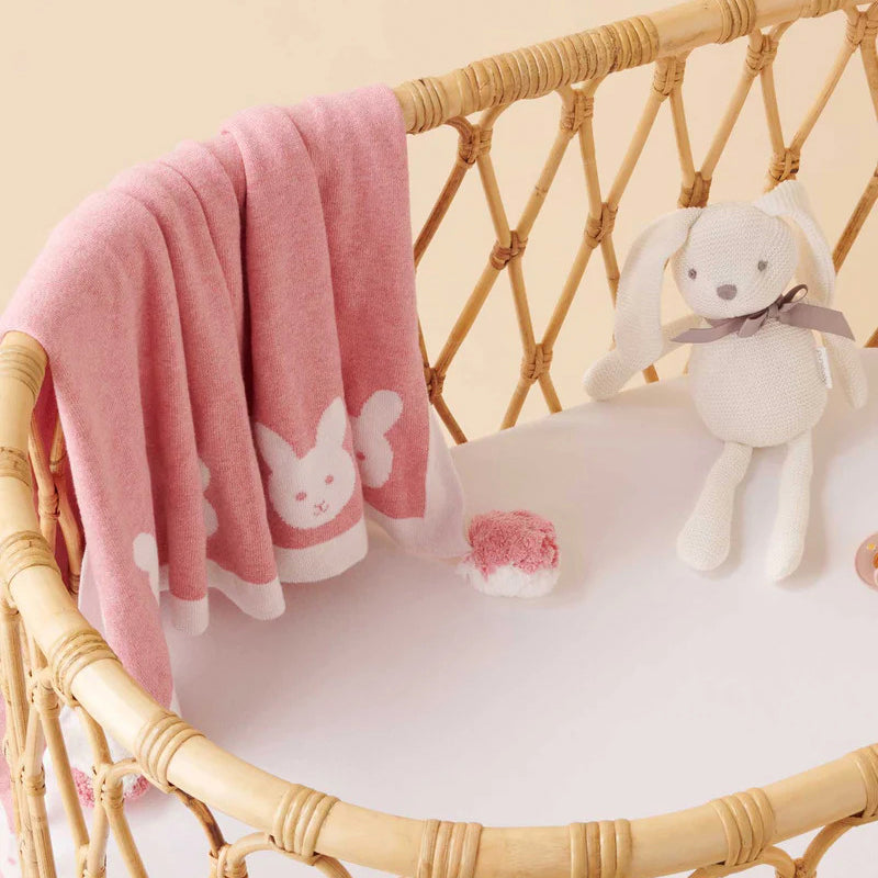 Bunny Pom Pom Blanket