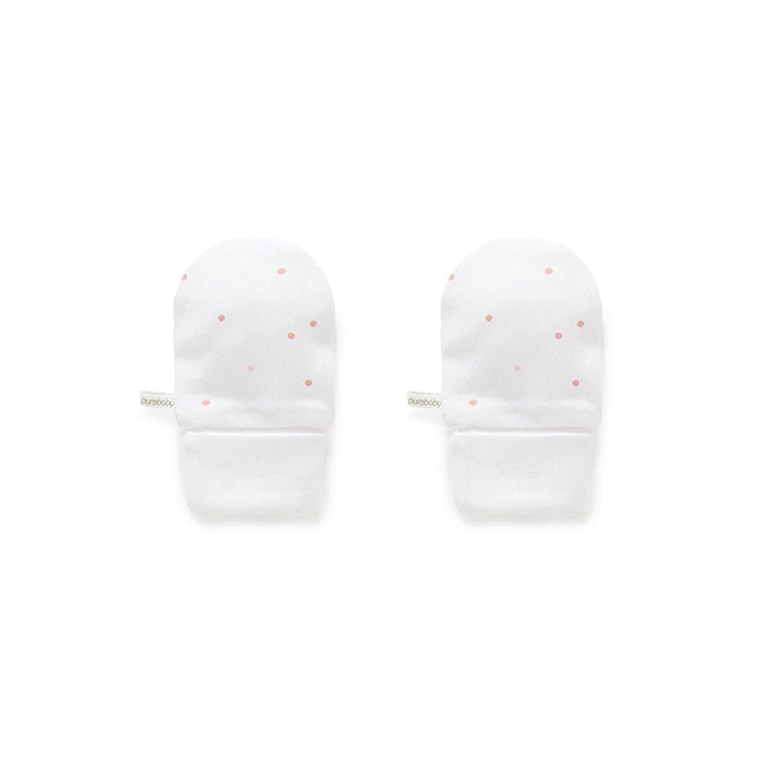 Purebaby Organic Premie Mittens Pink Spot – Little Suite