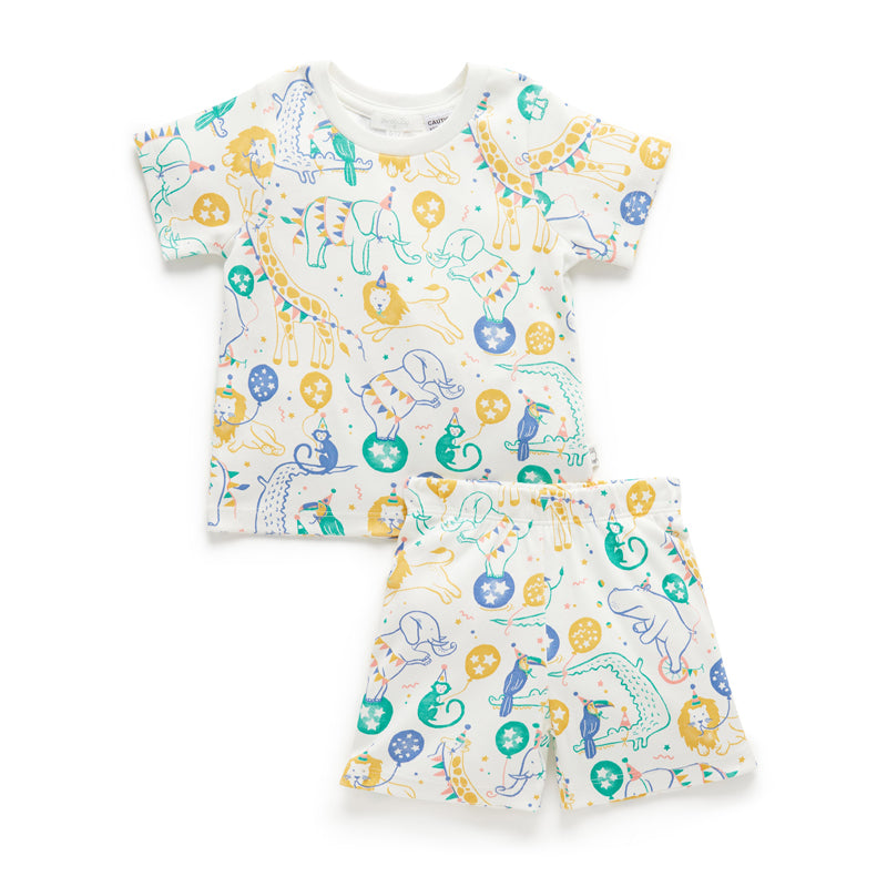 purebaby pyjama set organic cotton baby clothes animal party