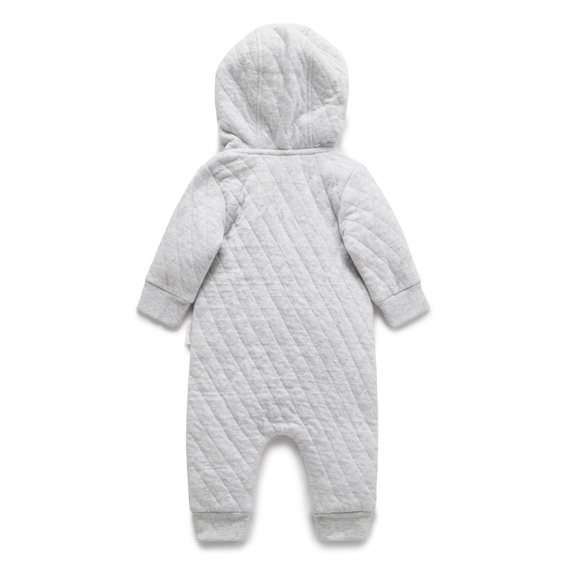 Quilted Growsuit Pale Grey