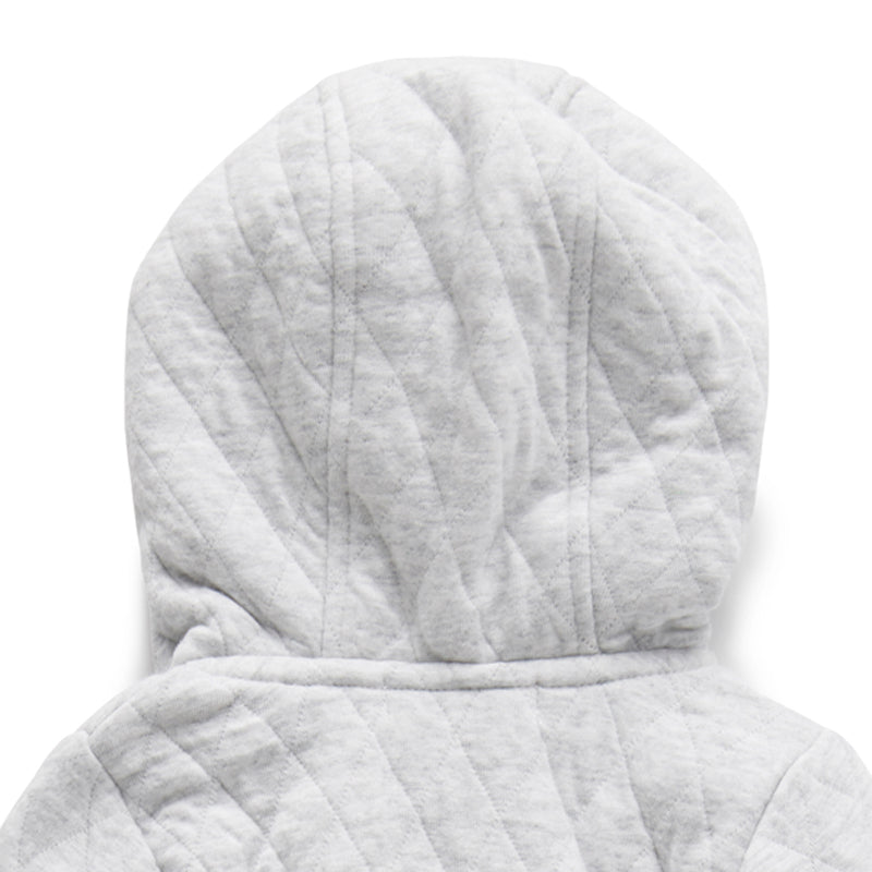 Quilted Growsuit Pale Grey