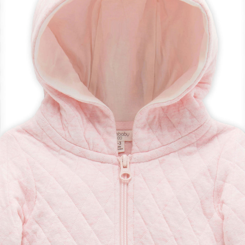 Quilted Growsuit Soft Pink Melange