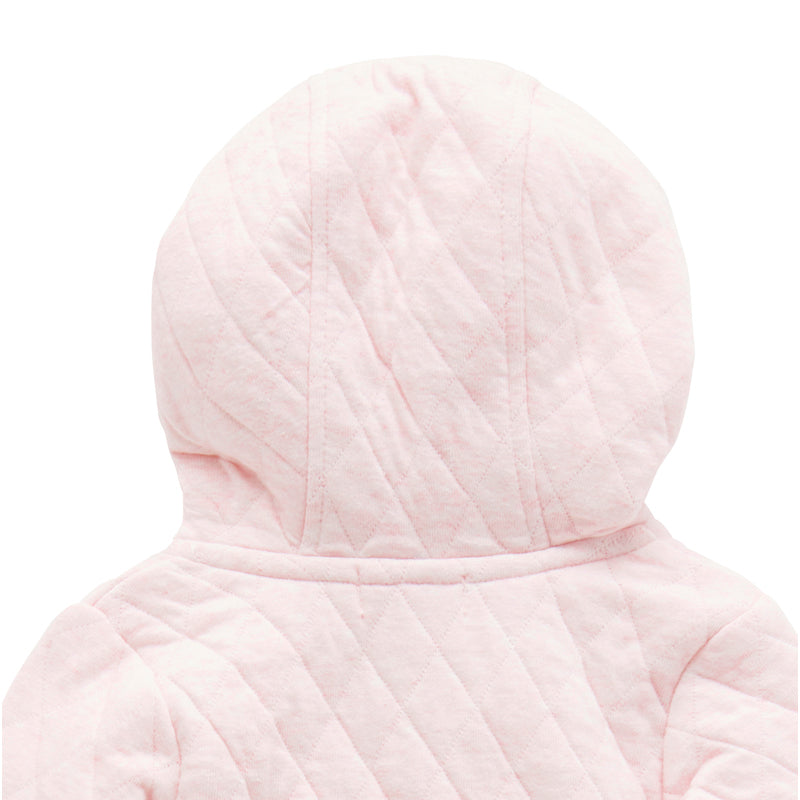 Quilted Growsuit Soft Pink Melange