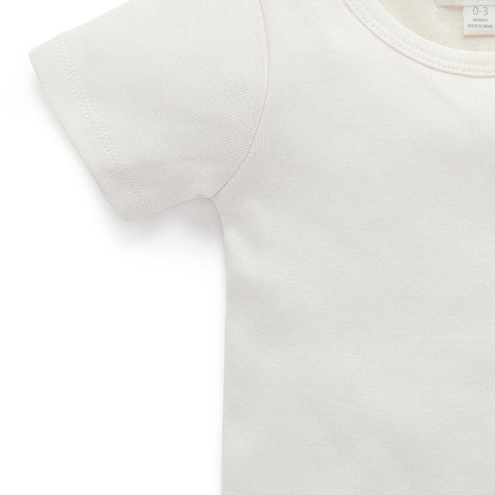 purebaby rib tee cloud organic cotton baby tee