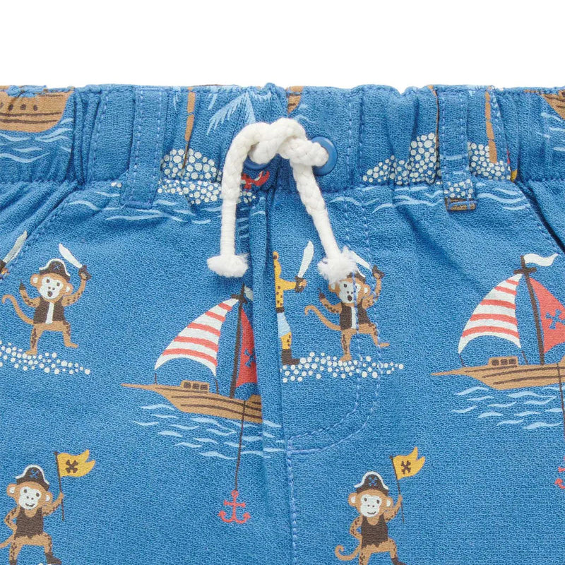 Pirate Print Pull on Shorts