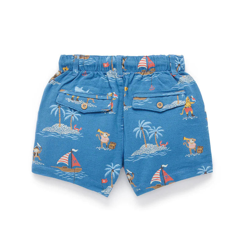Pirate Print Pull on Shorts