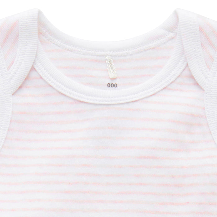 Pale Pink Melange Stripe Singlet Bodysuit