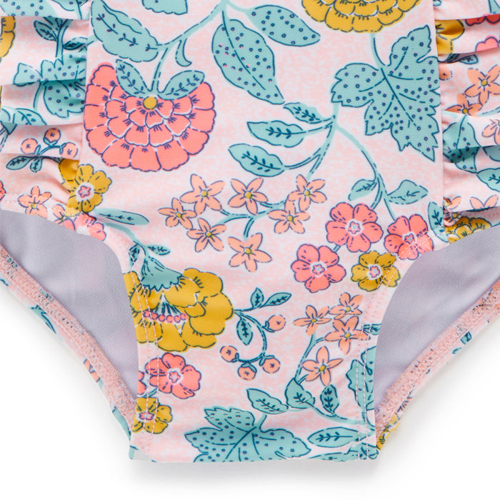 purebaby organic sweet marigold swim suit baby toddler swim