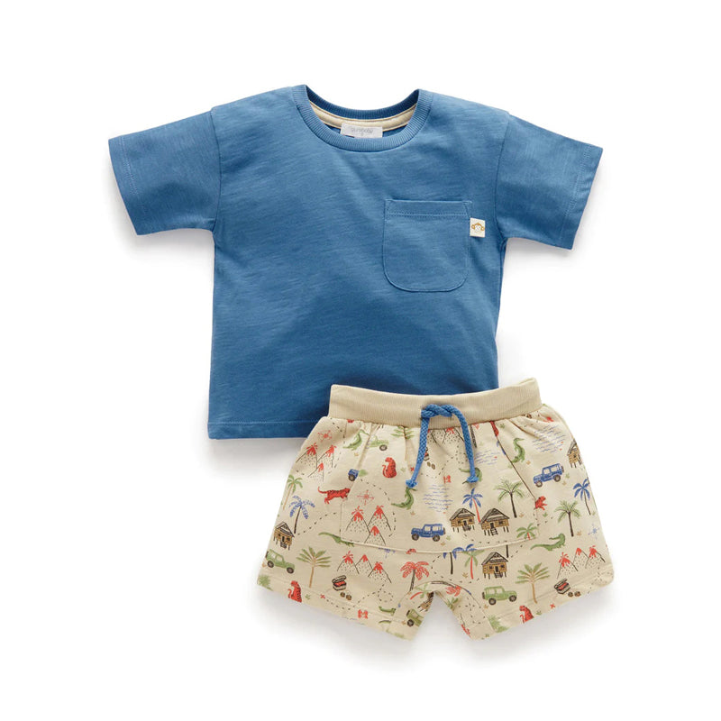 purebaby treasure island set organic cotton kids clothes