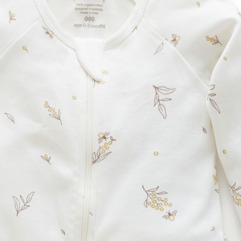 Vanilla Wattle Bee Zip Growsuit