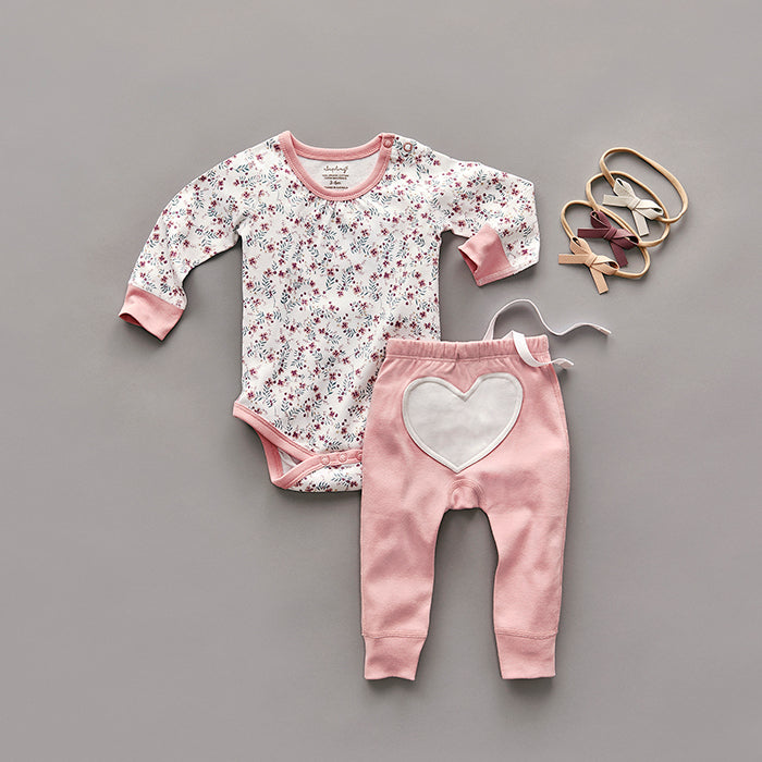 Pink Bloom Heart Pants