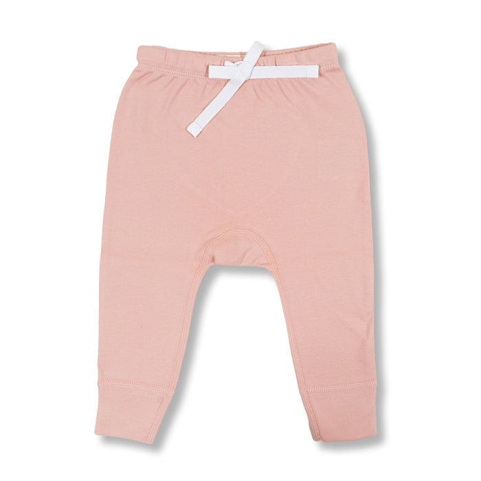 sapling baby organic cotton clothes blooming pink heart pants