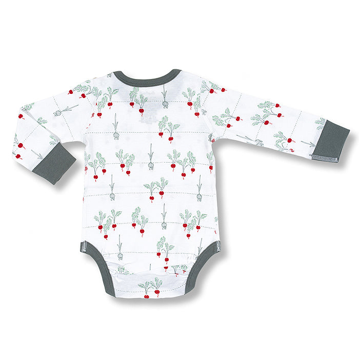 sapling baby organic cotton clothes radish long sleeve bodysuit