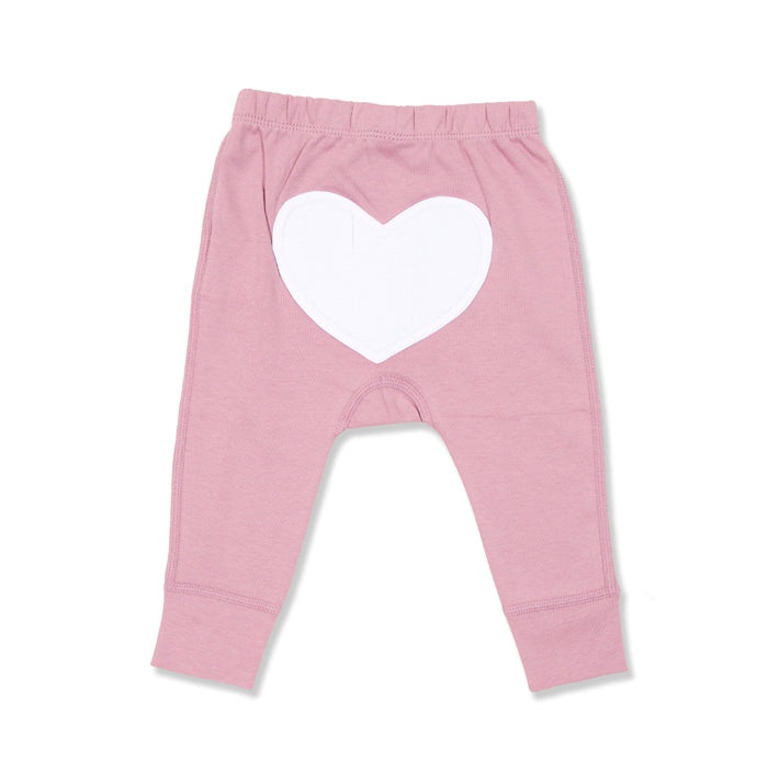 sapling child organic baby clothes heart pants baby girl