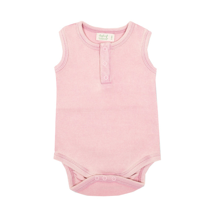 sapling child organic cotton waffle tank bodysuit baby clothes