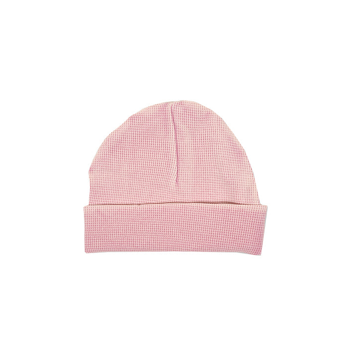 sapling child vintage pink waffle hat organic cotton for baby