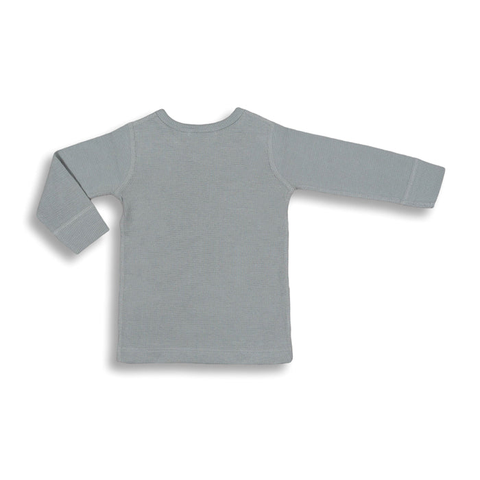 sapling organic cotton clothes for baby alpine grey waffle long sleeve tee