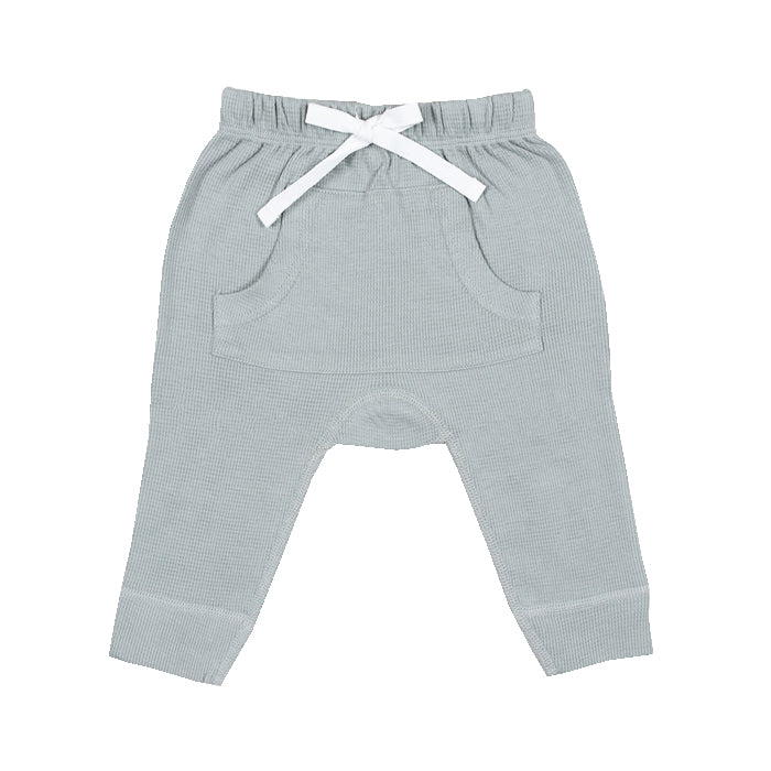 saplingchild organic cotton baby wear alpine grey waffle pants