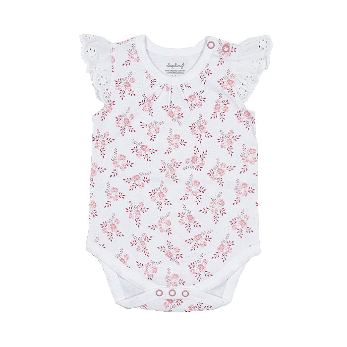 sapling organic cotton clothes for baby bramble pink lace bodysuit newborn