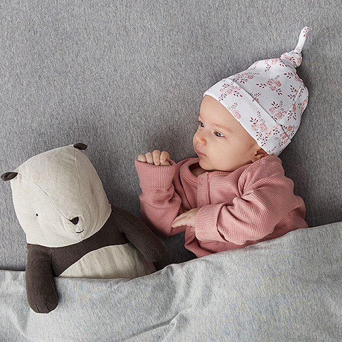 sapling organic cotton clothes for baby bramble pink waffle long sleeve tee