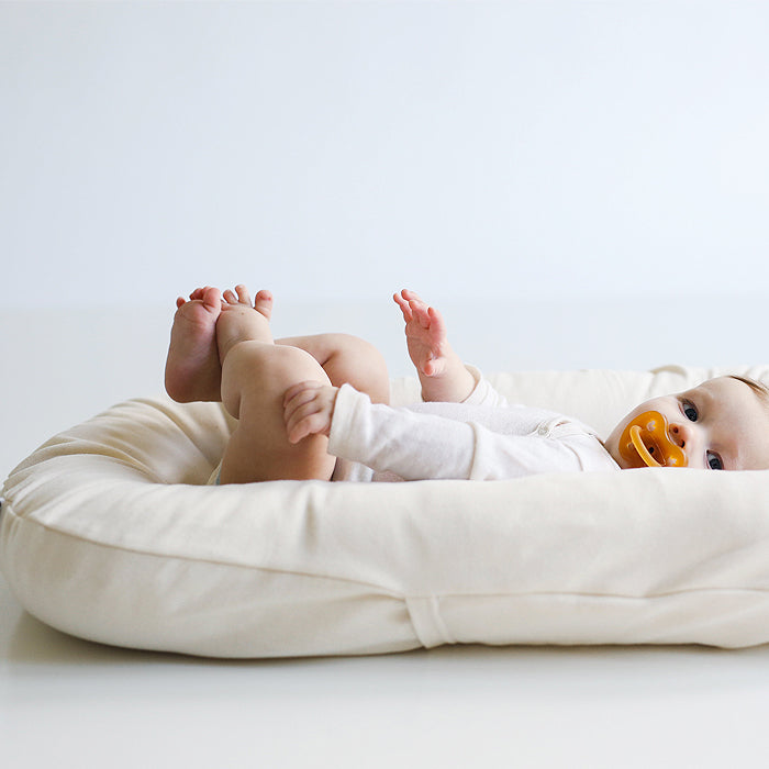 snuggle me organic natural white baby lounger