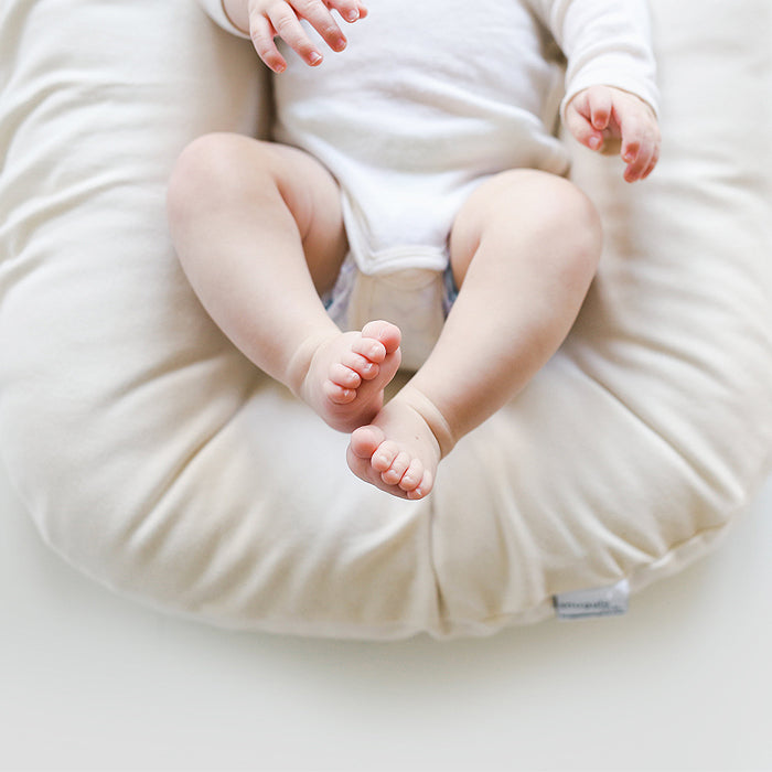 snuggle me organic natural white baby lounger