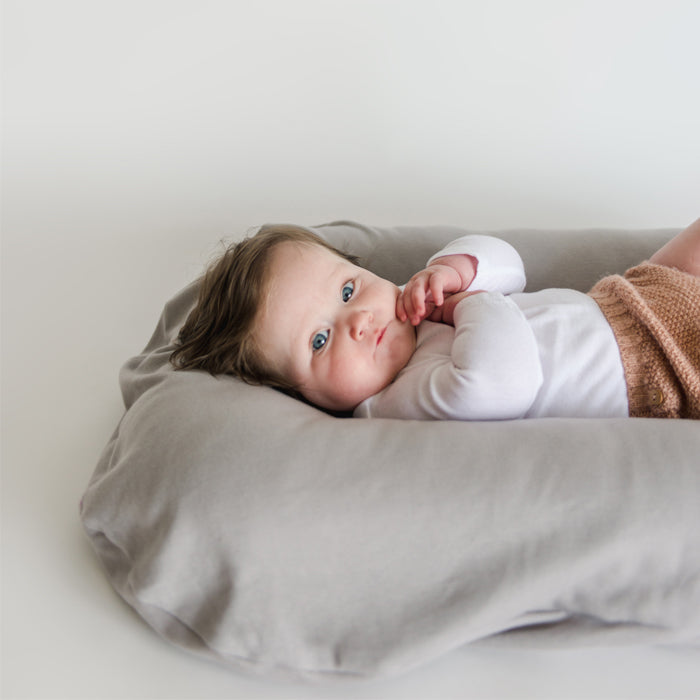 snuggle me organic wren lounger with baby