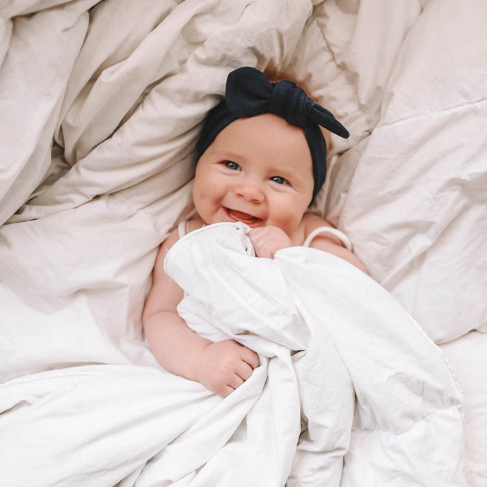 Navy Topknot Headband